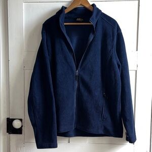Core 365 Navy Blue Full Zipper Fleece Jacket Pockets Size XL